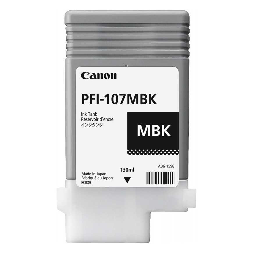 Canon PFI-107 MBK Noir Mat - Cartouche d'encre Canon d'origine (6704B001AA)