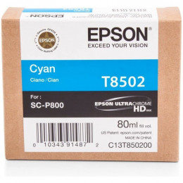 Epson T8502 Cyan - Cartouche d'encre Epson d'origine (C13T850200)