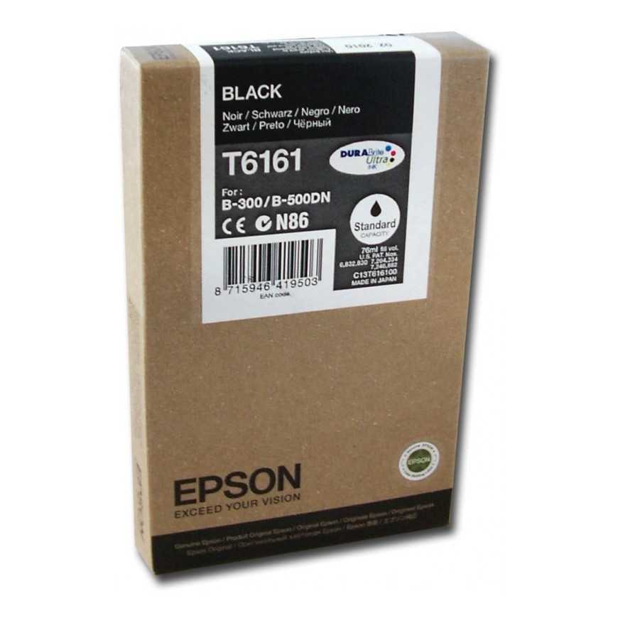 Epson T6161 Noir - Cartouche d'encre Epson d'origine (C13T616100)