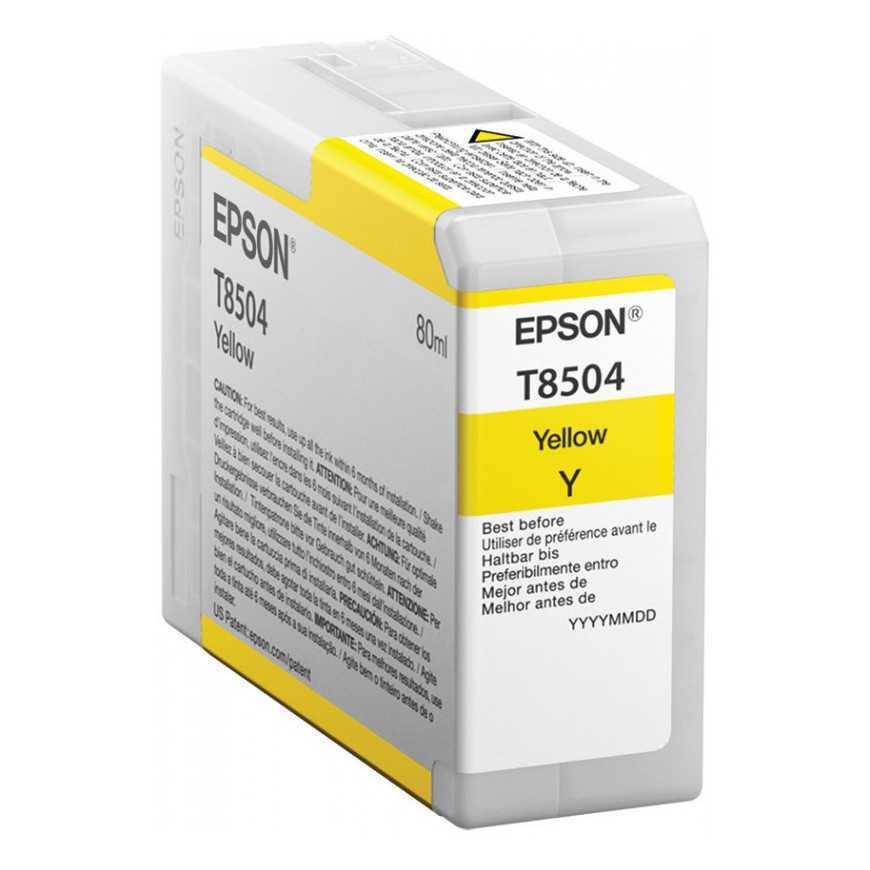 Epson T8504 Jaune - Cartouche d'encre Epson d'origine (C13T850400)