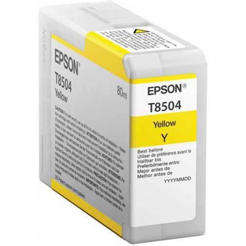 Epson T8504 Jaune - Cartouche d'encre Epson d'origine (C13T850400)