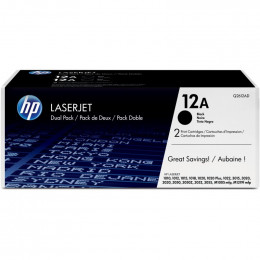 HP 12A Noir (Q2612AF) - Pack de 2 Toner HP LaserJet d'origine
