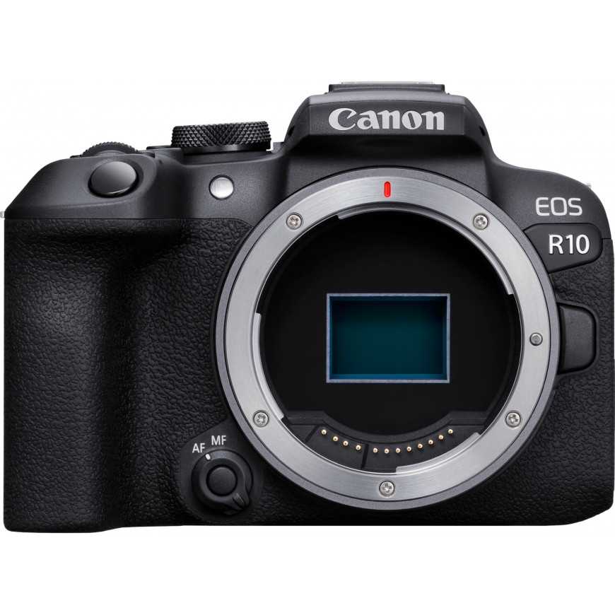 Appareil photo hybride Canon EOS R10 + objectif RF-S 18-45mm F4.5-6.3 IS STM + bague d'adaptation monture EF-EOS R